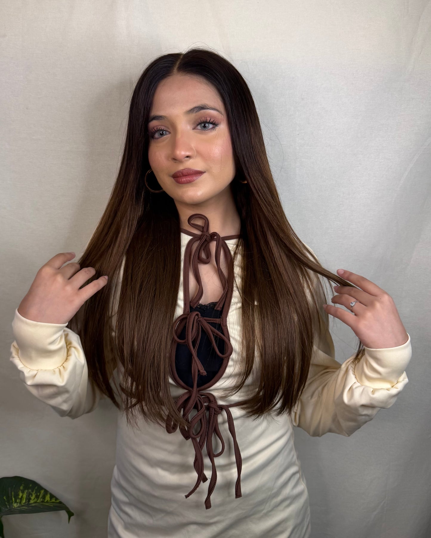 Hazel Wig – Chocolate Brown Ombré Elegance
