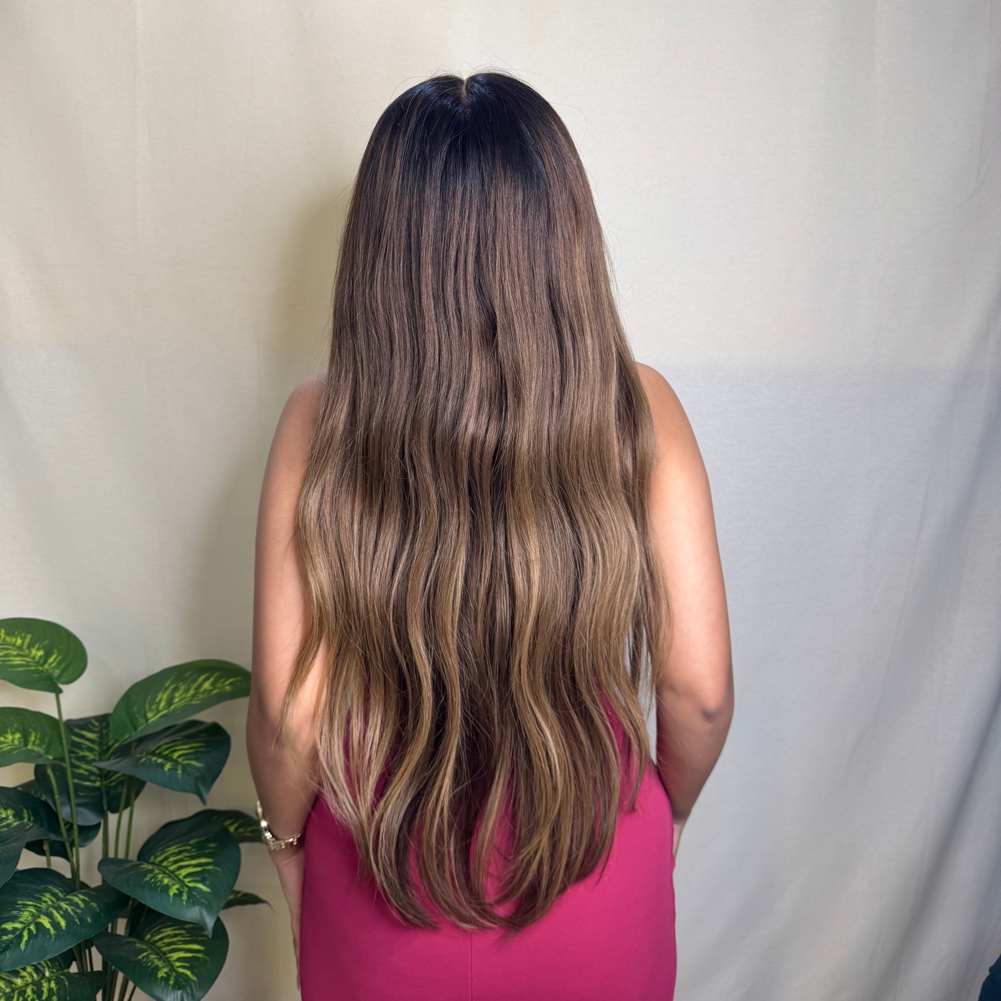 Balayage wavy wig with HD lace, glueless design, natural hairline and realistic finish by Hair Cherry