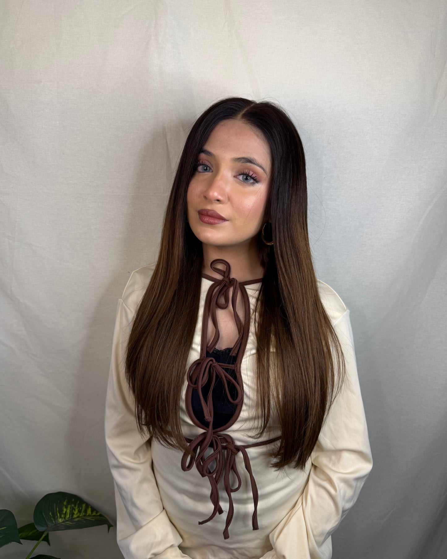 Hazel Wig – Chocolate Brown Ombré Elegance