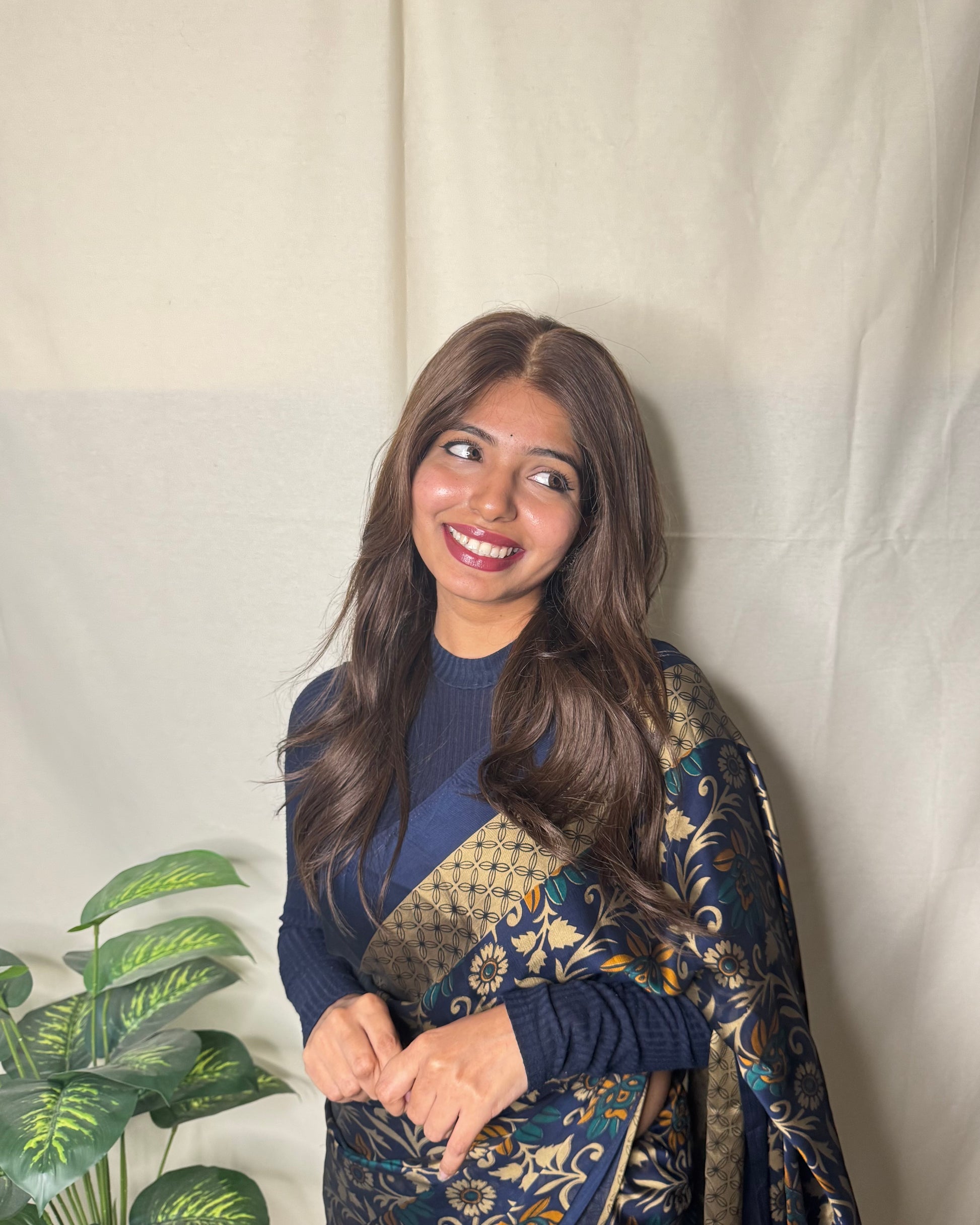 Natural brunette wavy human hair wig with HD lace, pre-plucked hairline, and glueless fit – Daisy by HairCherry