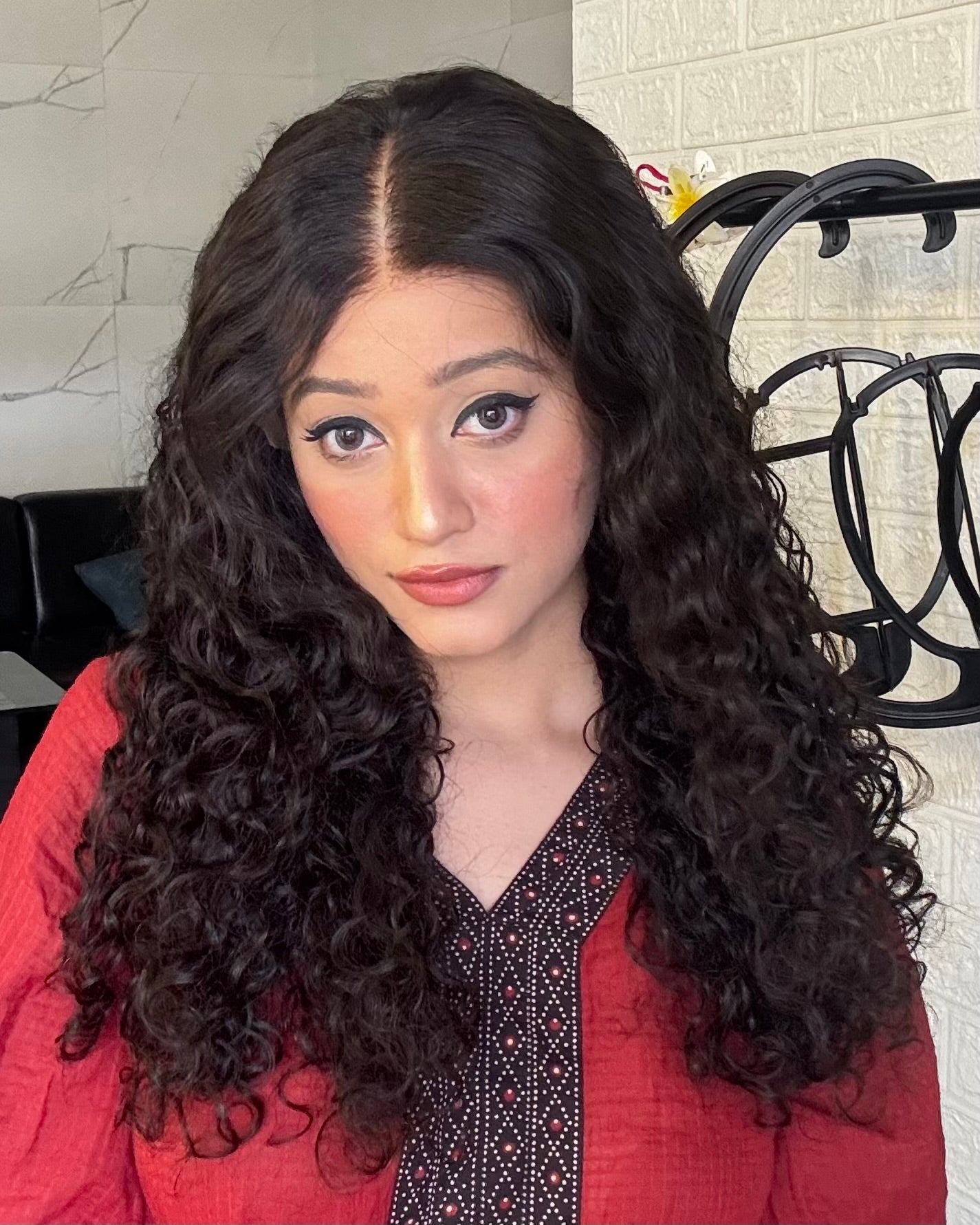 HD lace curly wig natural hairline
